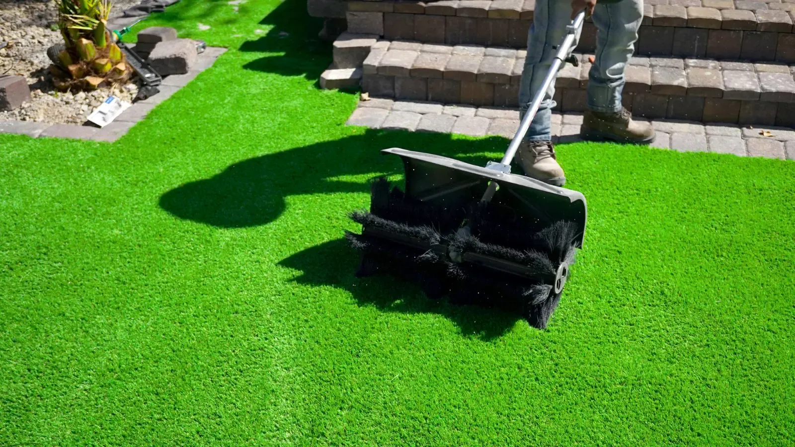 Infill application & fiber grooming