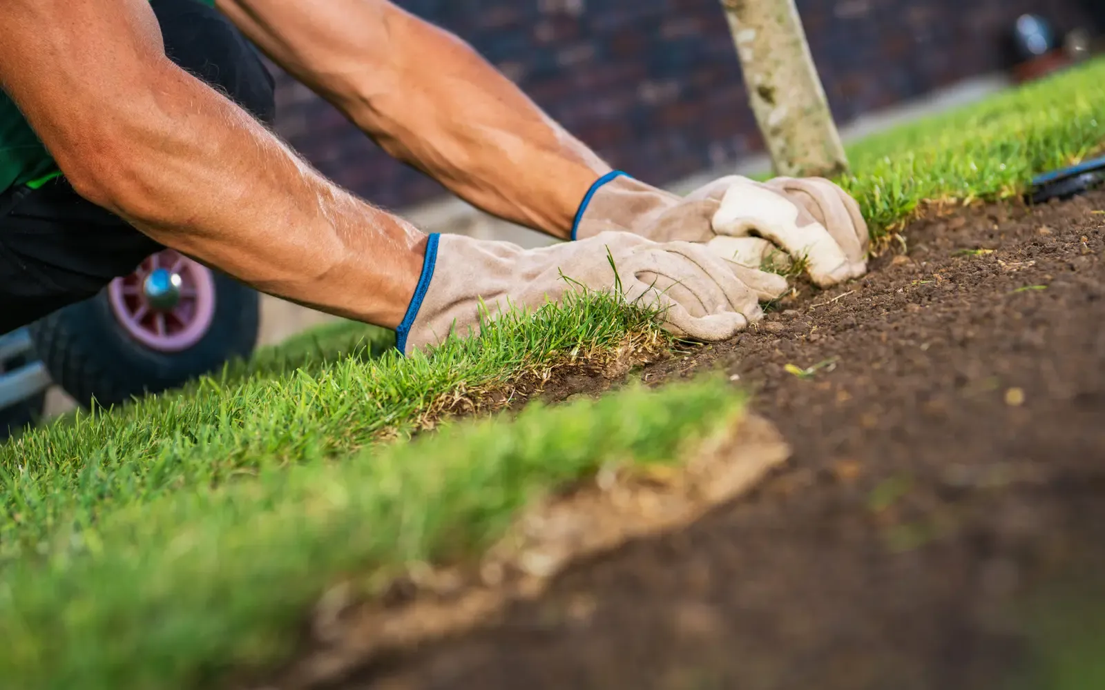 Artificial grass installation process by Quality First Turf