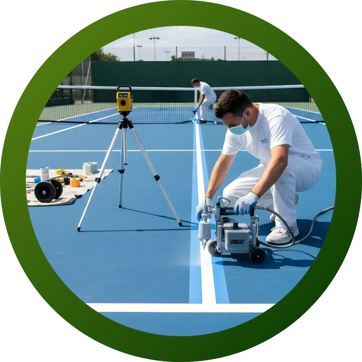 Precision line striping