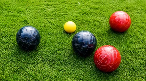Professional bocce ball court installation