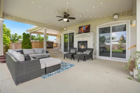 Concrete patio and walkway installation