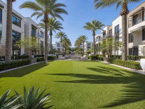 Commercial artificial grass installation