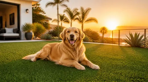 Pet-safe artificial turf installation
