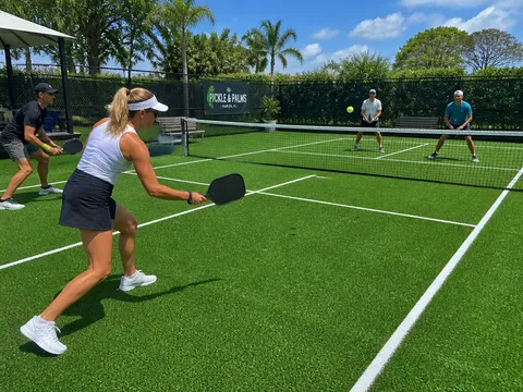 Custom pickleball court installation