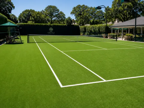 Custom tennis court installation